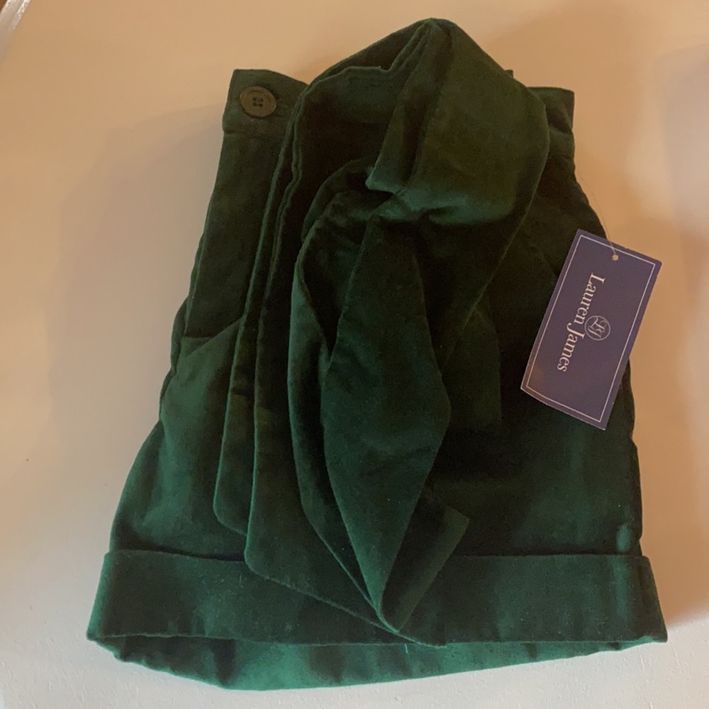 NWT Lauren James velvet bow shorts - Picture 2 of 3